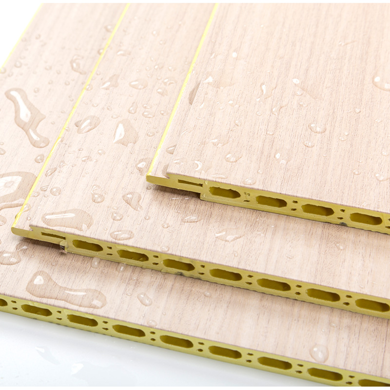 Yxwpc609 9 mm vastagság 60 cm szélesség vastagság Gyors telepítés WPC falpanel integrált fali panel bambusz fa rost fal
